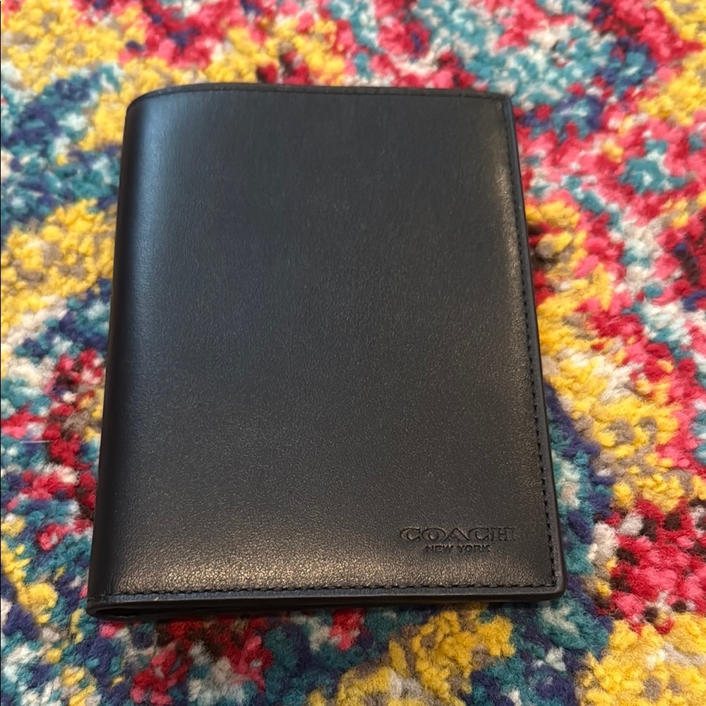 Coach Dark Leather Card Holder